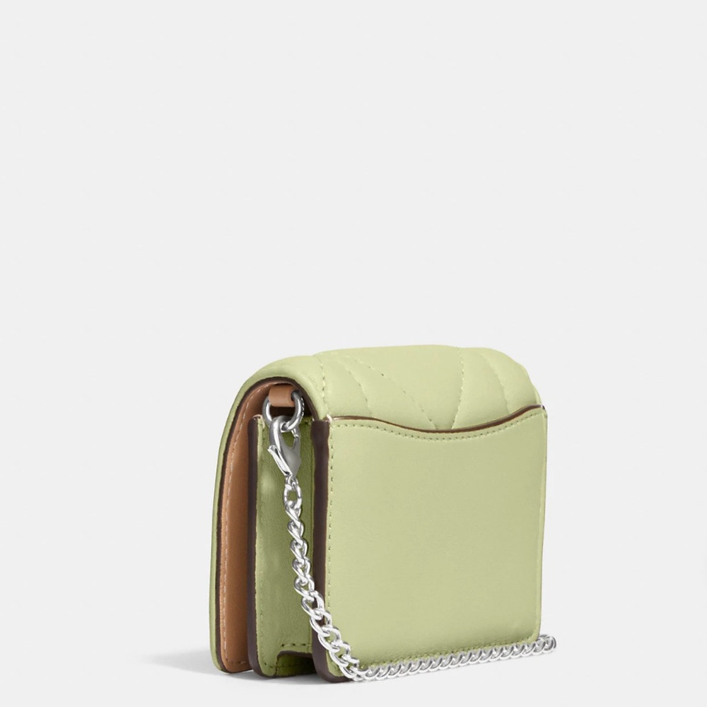 🆕 Coach Puffy Diamond Quilting Mini Wallet On Chain - Picture 3 of 5